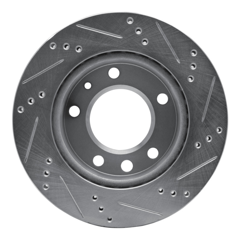 Dodge Sprinter 2500 Brake Rotor (1) - Front Left - R1 Concepts - Drilled & Slotted - Silver - `02-`06